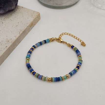 Colorful Natural Shell Hand-woven Beads Retro Twin
