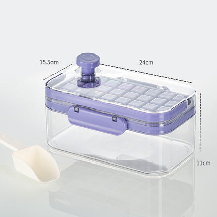 Silicone Press Ice Maker Single Double Layer Square Ice Cube Mold