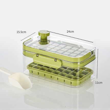 Silicone Press Ice Maker Single Double Layer Square Ice Cube Mold