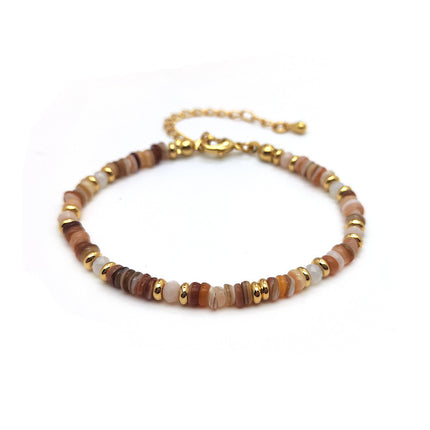 Colorful Natural Shell Hand-woven Beads Retro Twin