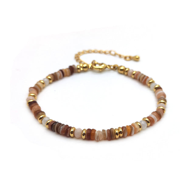Colorful Natural Shell Hand-woven Beads Retro Twin