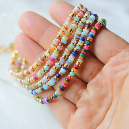 Colorful Natural Shell Hand-woven Beads Retro Twin