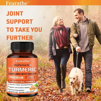 Turmeric supplements – Contains black pepper and ginger, antioxidants that support bone health and promote joint health