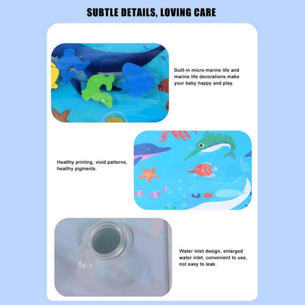 Cat Play water Mat Inflatable Play Water Pad Bed Cooling Pad Interactive Toys Thickened Mat with Pump Pet Supplies for Indoor
