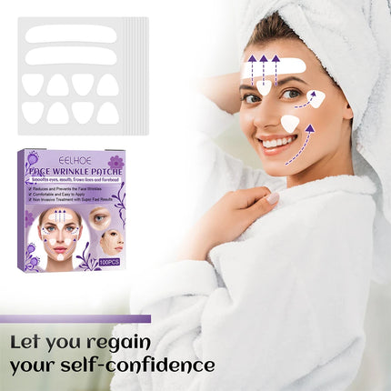 100pcs Face Forehead Cheek Chin Sticker Anti-Wrinkles Skin Lifting V Shape Anti-Aging Strip Makeup Face Eye Patches Beauty Tools