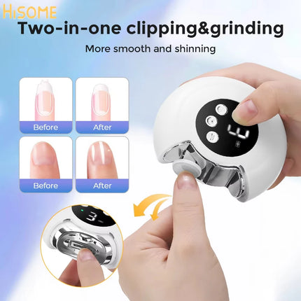 2 In 1 Electric Nail Clippers Manicure 360° Rotating Nail Trimmer For Baby Finger Toe Scissors Pedicure Manicure Nails Cutter