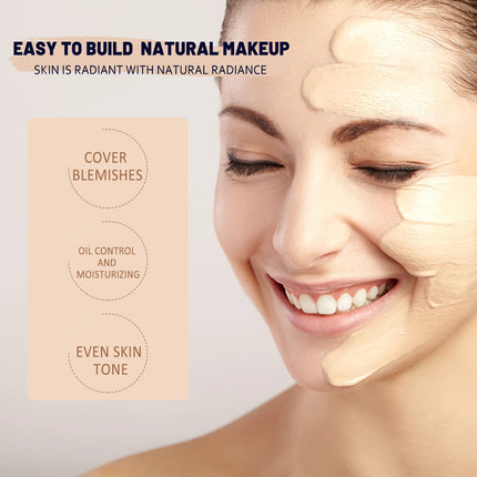 CC+ Cream Foundation Full cover Color Correcting Cream No Creasing Hydrating Serum & SPF50+ Sunscreen lightweight Natural Makeup