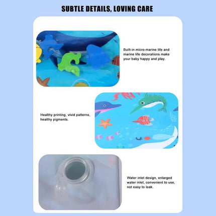 Cat Play water Mat Inflatable Play Water Pad Bed Cooling Pad Interactive Toys Thickened Mat with Pump Pet Supplies for Indoor