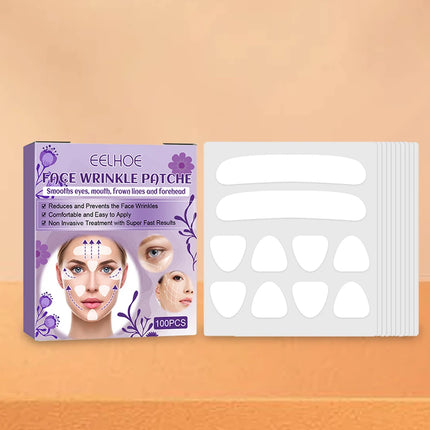 100pcs Face Forehead Cheek Chin Sticker Anti-Wrinkles Skin Lifting V Shape Anti-Aging Strip Makeup Face Eye Patches Beauty Tools