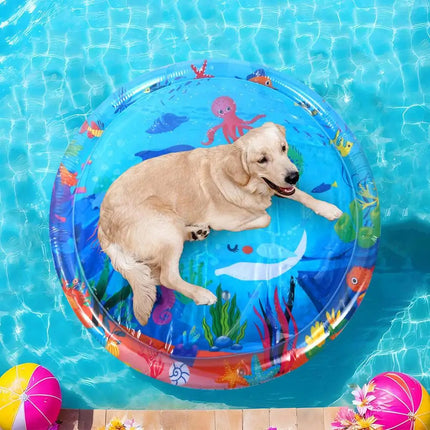 Cat Play water Mat Inflatable Play Water Pad Bed Cooling Pad Interactive Toys Thickened Mat with Pump Pet Supplies for Indoor