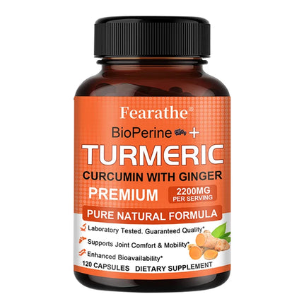 Turmeric supplements – Contains black pepper and ginger, antioxidants that support bone health and promote joint health
