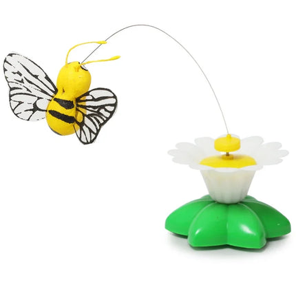 Automatic Electric Rotating Cat Toy Colorful Butterfly Bird Animal Shape Plastic Pet Dog Kitten Interactive Toys Cat Accessories