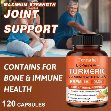 Turmeric supplements – Contains black pepper and ginger, antioxidants that support bone health and promote joint health