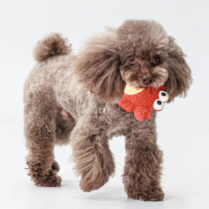 Playful Crab Latex Dog Toy Squeaky Chew Toy Small Medium Dogs Fun Fetch Playtime