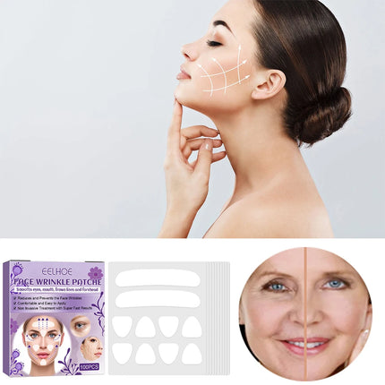 100pcs Face Forehead Cheek Chin Sticker Anti-Wrinkles Skin Lifting V Shape Anti-Aging Strip Makeup Face Eye Patches Beauty Tools