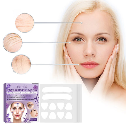 100pcs Face Forehead Cheek Chin Sticker Anti-Wrinkles Skin Lifting V Shape Anti-Aging Strip Makeup Face Eye Patches Beauty Tools