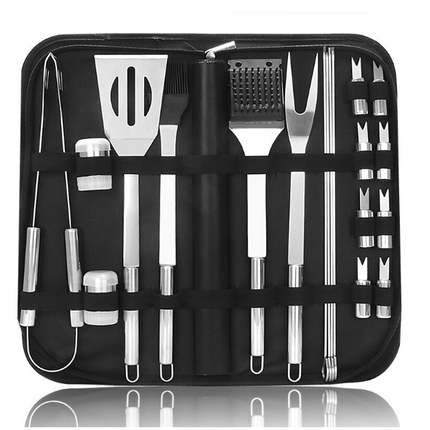 9pcs Stainless Steel Bbq Tool Set Grilling Accessories Utensils With Oxford Packing Bag