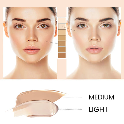 CC+ Cream Foundation Full cover Color Correcting Cream No Creasing Hydrating Serum & SPF50+ Sunscreen lightweight Natural Makeup