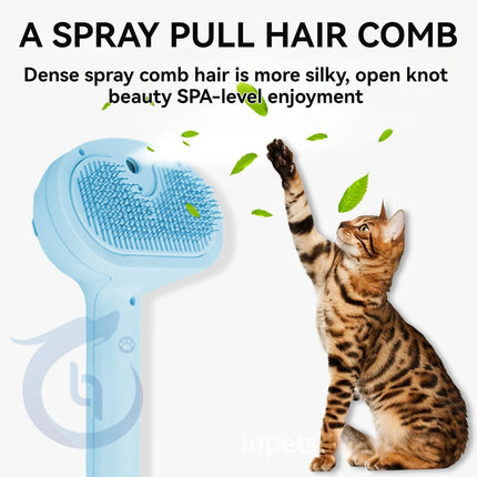 Steam Cat Brush,  Pet Hair Cleaning Misting CombCat Brushes for Indoor Cats,  Cat Hair Brush Cat Grooming Deshedding Brush
