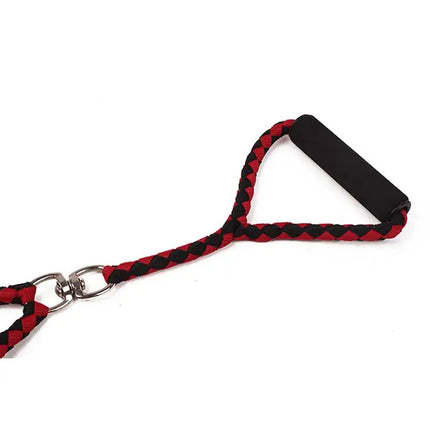 2 Way Braided Nylon Dual Dog Leash Double Leash Rope Strong Pet Leash Walking Running Leads For Couplers With Soft Padded Handle