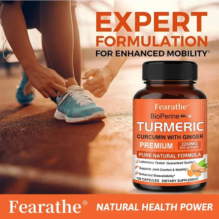 Turmeric supplements – Contains black pepper and ginger, antioxidants that support bone health and promote joint health