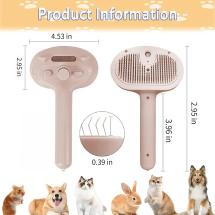 Steam Cat Brush,  Pet Hair Cleaning Misting CombCat Brushes for Indoor Cats,  Cat Hair Brush Cat Grooming Deshedding Brush