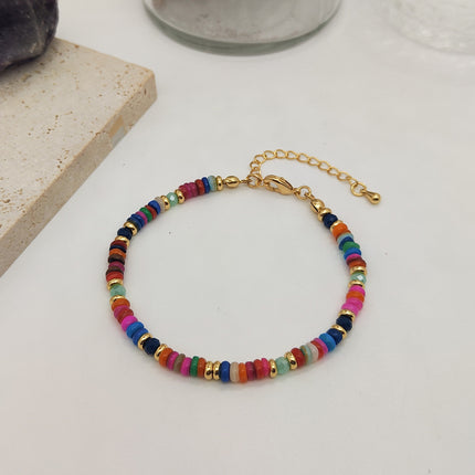 Colorful Natural Shell Hand-woven Beads Retro Twin