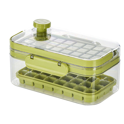 Silicone Press Ice Maker Single Double Layer Square Ice Cube Mold