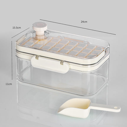 Silicone Press Ice Maker Single Double Layer Square Ice Cube Mold